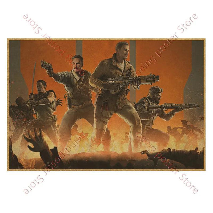 Call of Duty Game Poster - Vintage Wall Art - Home Decor for Game Room - Brand My Case