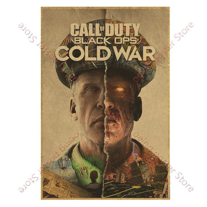 Call of Duty Game Poster - Vintage Wall Art - Home Decor for Game Room - Brand My Case