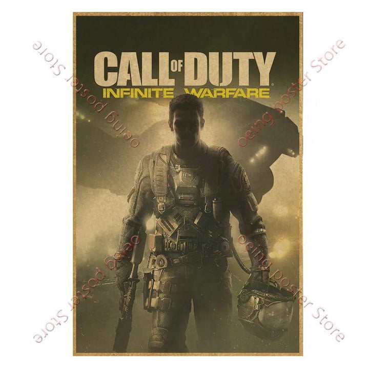 Call of Duty Game Poster - Vintage Wall Art - Home Decor for Game Room - Brand My Case