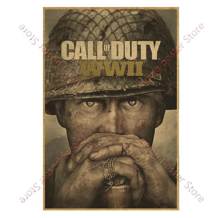 Call of Duty Game Poster - Vintage Wall Art - Home Decor for Game Room - Brand My Case