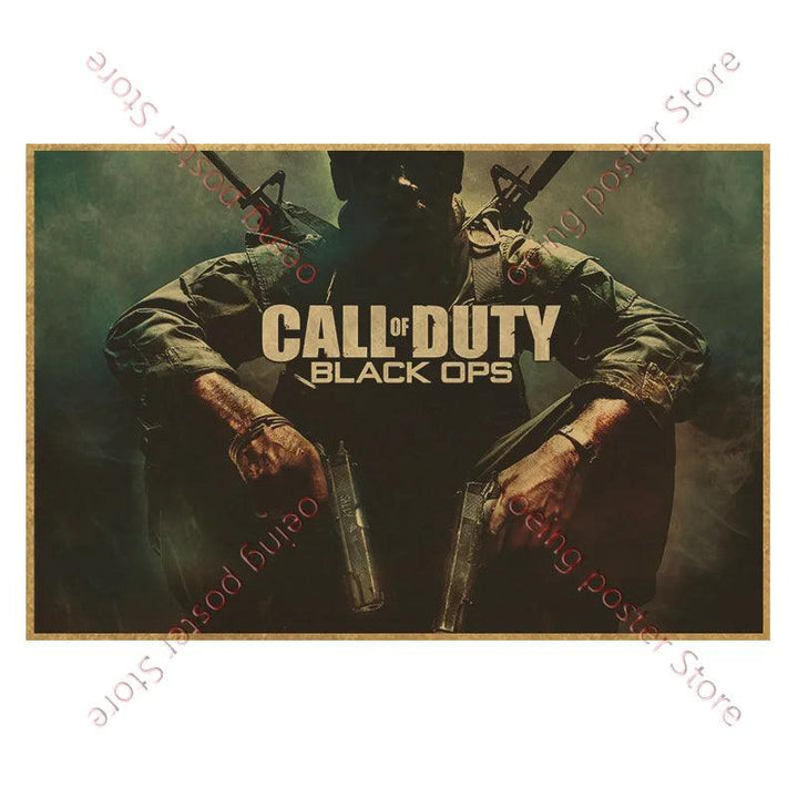 Call of Duty Game Poster - Vintage Wall Art - Home Decor for Game Room - Brand My Case