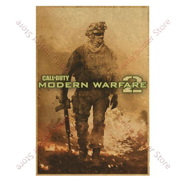 Call of Duty Game Poster - Vintage Wall Art - Home Decor for Game Room - Brand My Case