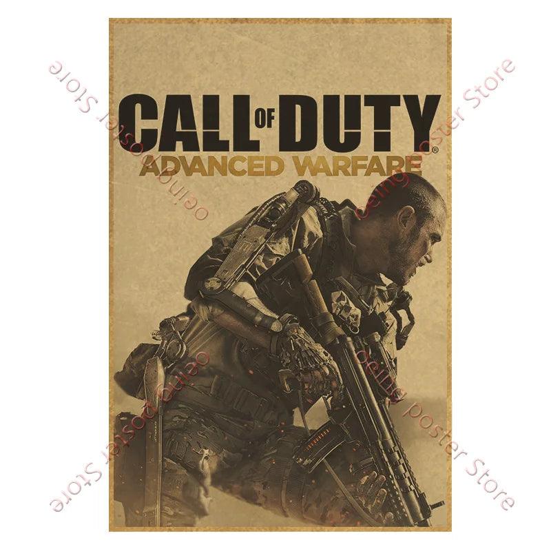 Call of Duty Game Poster - Vintage Wall Art - Home Decor for Game Room - Brand My Case