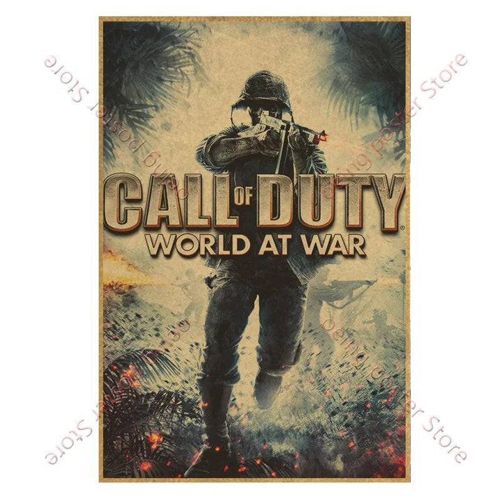 Call of Duty Game Poster - Vintage Wall Art - Home Decor for Game Room - Brand My Case