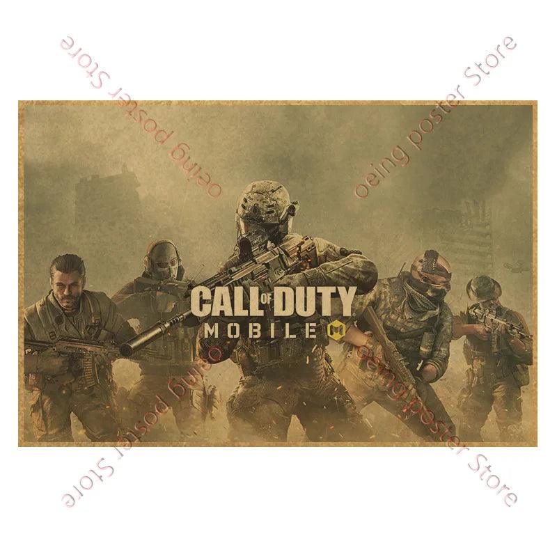 Call of Duty Game Poster - Vintage Wall Art - Home Decor for Game Room - Brand My Case