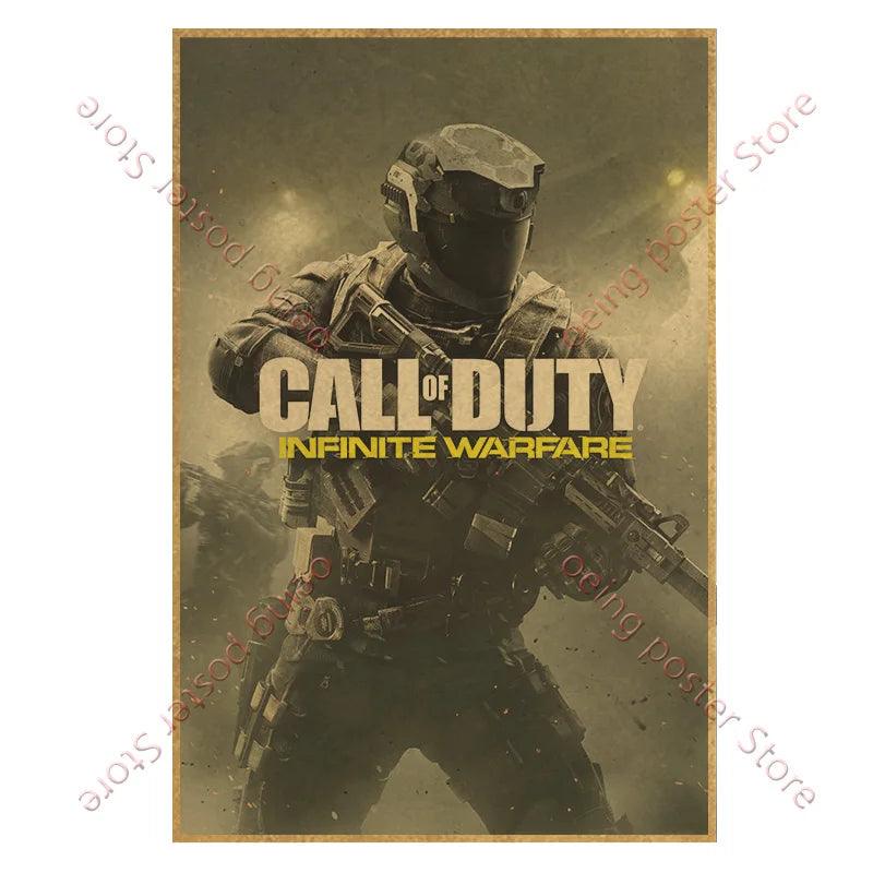 Call of Duty Game Poster - Vintage Wall Art - Home Decor for Game Room - Brand My Case