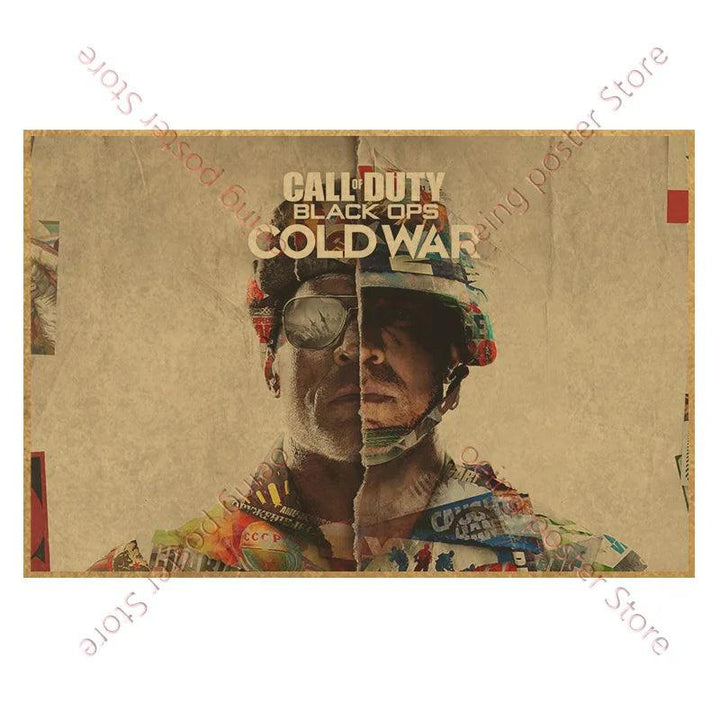 Call of Duty Game Poster - Vintage Wall Art - Home Decor for Game Room - Brand My Case