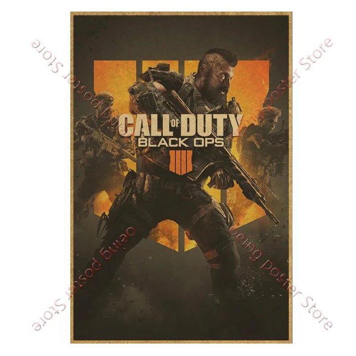 Call of Duty Game Poster - Vintage Wall Art - Home Decor for Game Room - Brand My Case