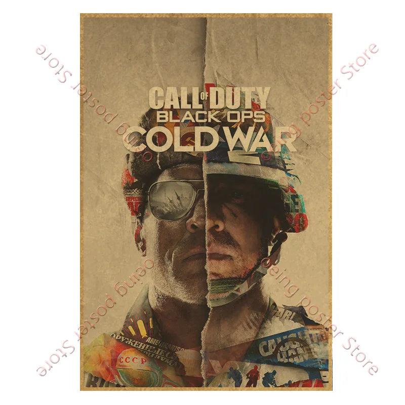 Call of Duty Game Poster - Vintage Wall Art - Home Decor for Game Room - Brand My Case