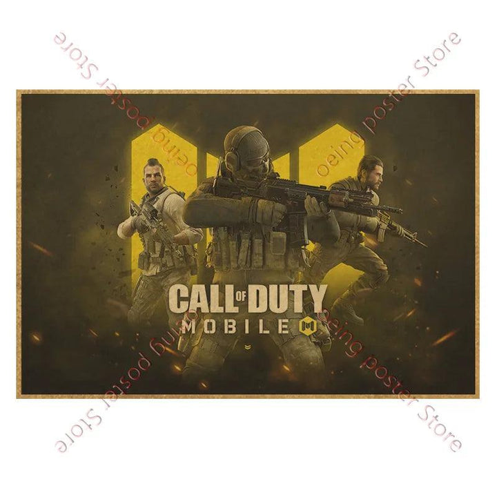 Call of Duty Game Poster - Vintage Wall Art - Home Decor for Game Room - Brand My Case