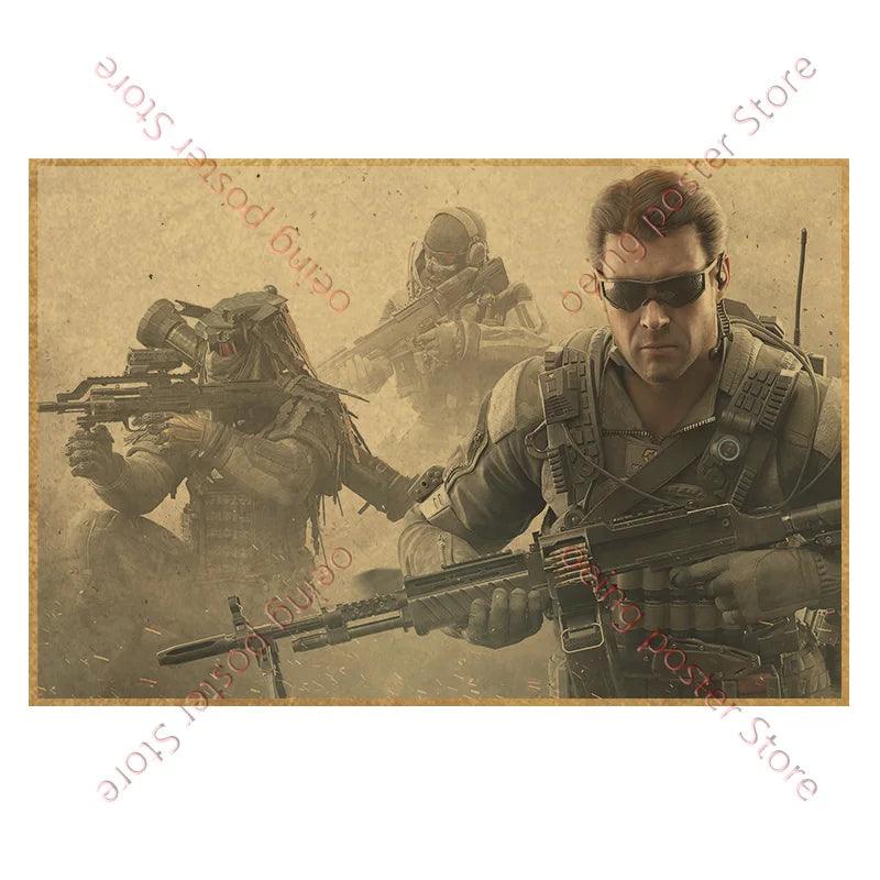 Call of Duty Game Poster - Vintage Wall Art - Home Decor for Game Room - Brand My Case