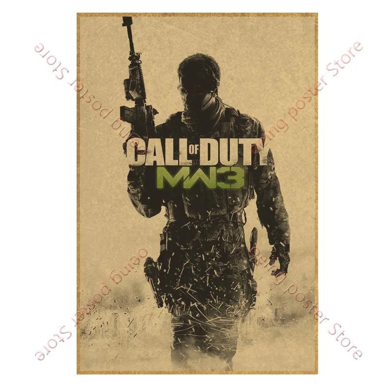 Call of Duty Game Poster - Vintage Wall Art - Home Decor for Game Room - Brand My Case