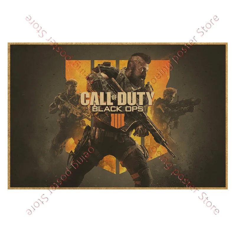 Call of Duty Game Poster - Vintage Wall Art - Home Decor for Game Room - Brand My Case
