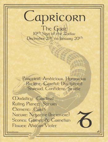 Capricorn zodiac poster - Brand My Case