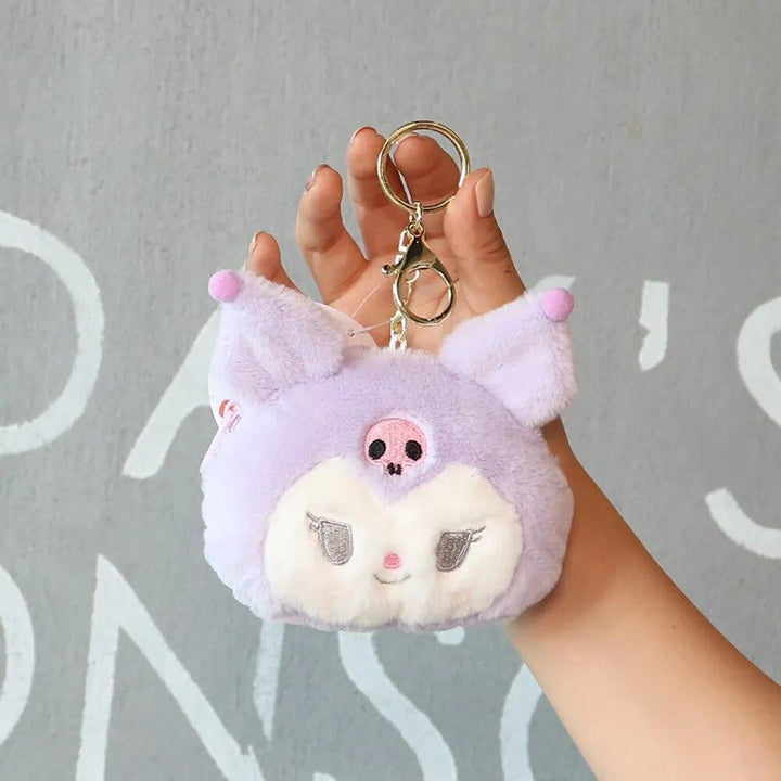 Cartoon Cute Sanrio Melody Plush Purse Keychain Hello Kitty Coin Purse Cinnamoroll Plush Pendant Soft Stuffed Plush Toy for Girl - Brand My Case