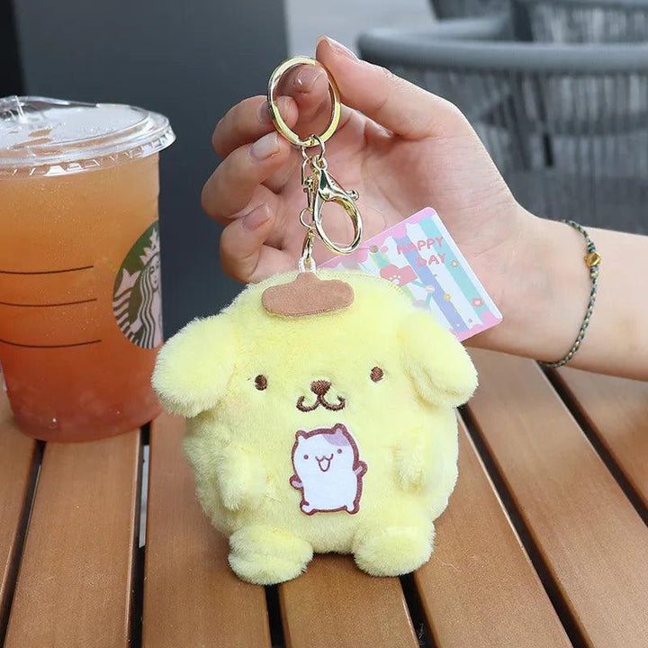 Cartoon Cute Sanrio Melody Plush Purse Keychain Hello Kitty Coin Purse Cinnamoroll Plush Pendant Soft Stuffed Plush Toy for Girl - Brand My Case