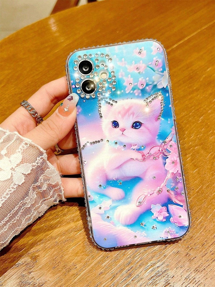 Cartoon Kitty Print Phone Case - Brand My Case