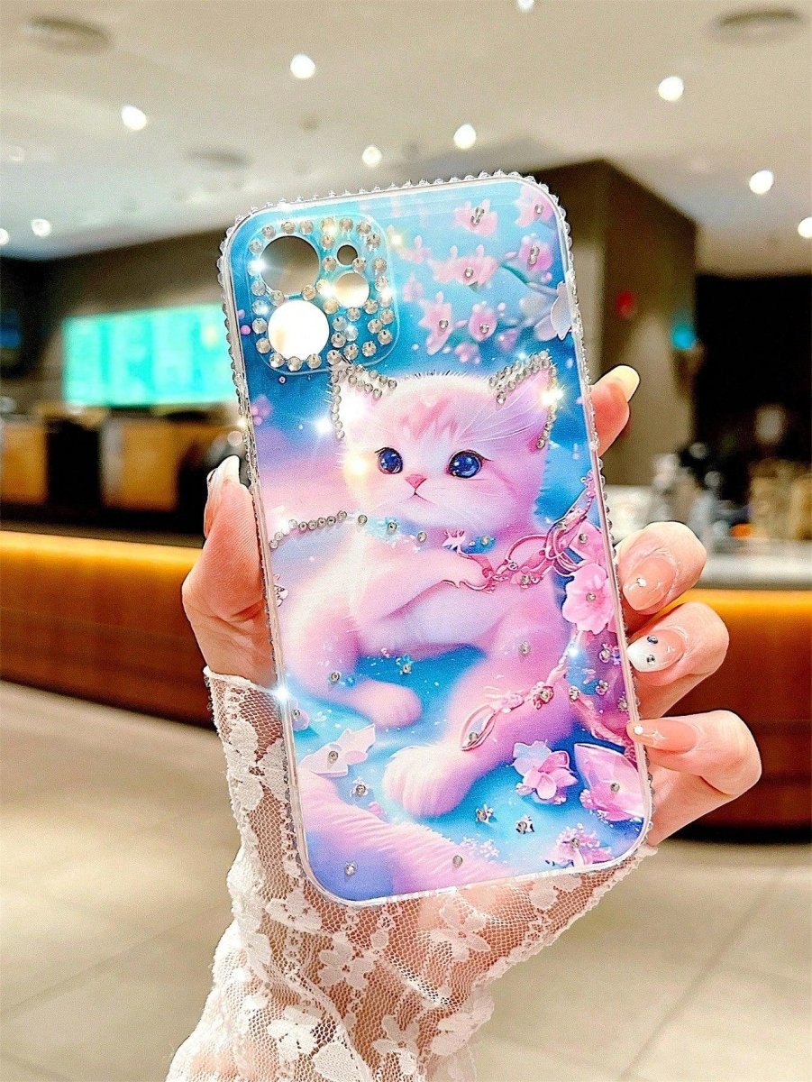 Cartoon Kitty Print Phone Case - Brand My Case