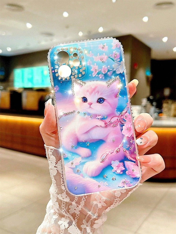 Cartoon Kitty Print Phone Case - Brand My Case