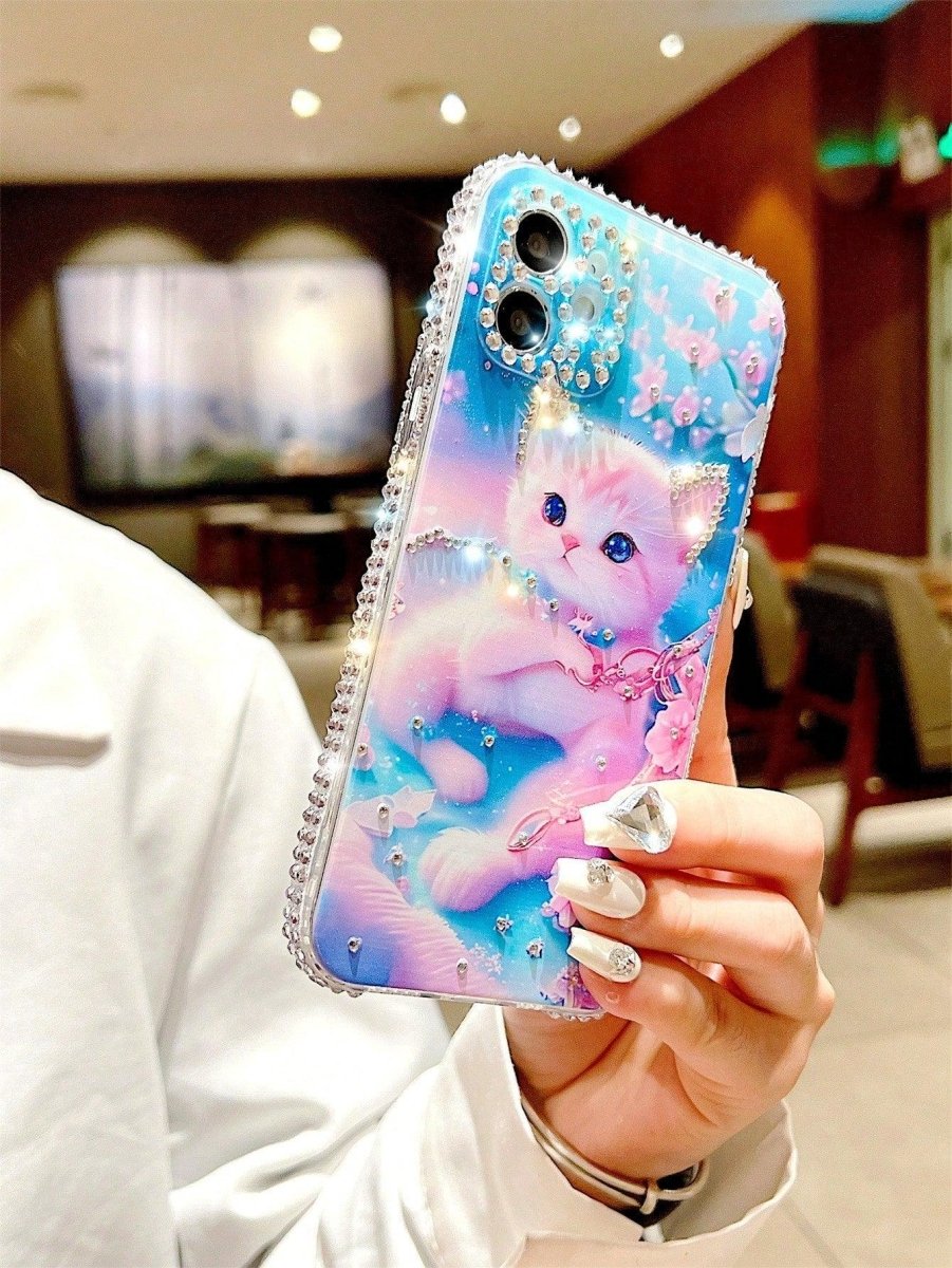 Cartoon Kitty Print Phone Case - Brand My Case