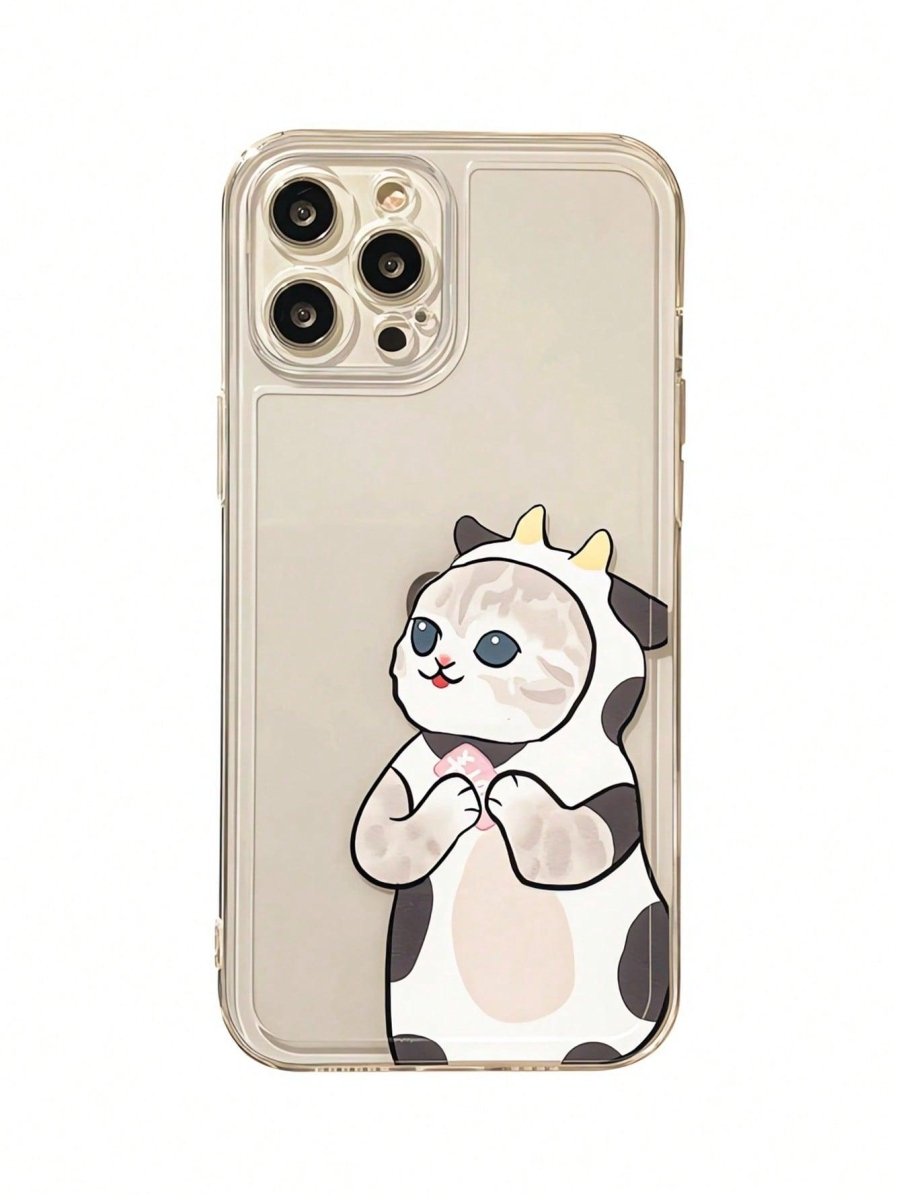 Cat Cow Print Clear Phone Case - Brand My Case