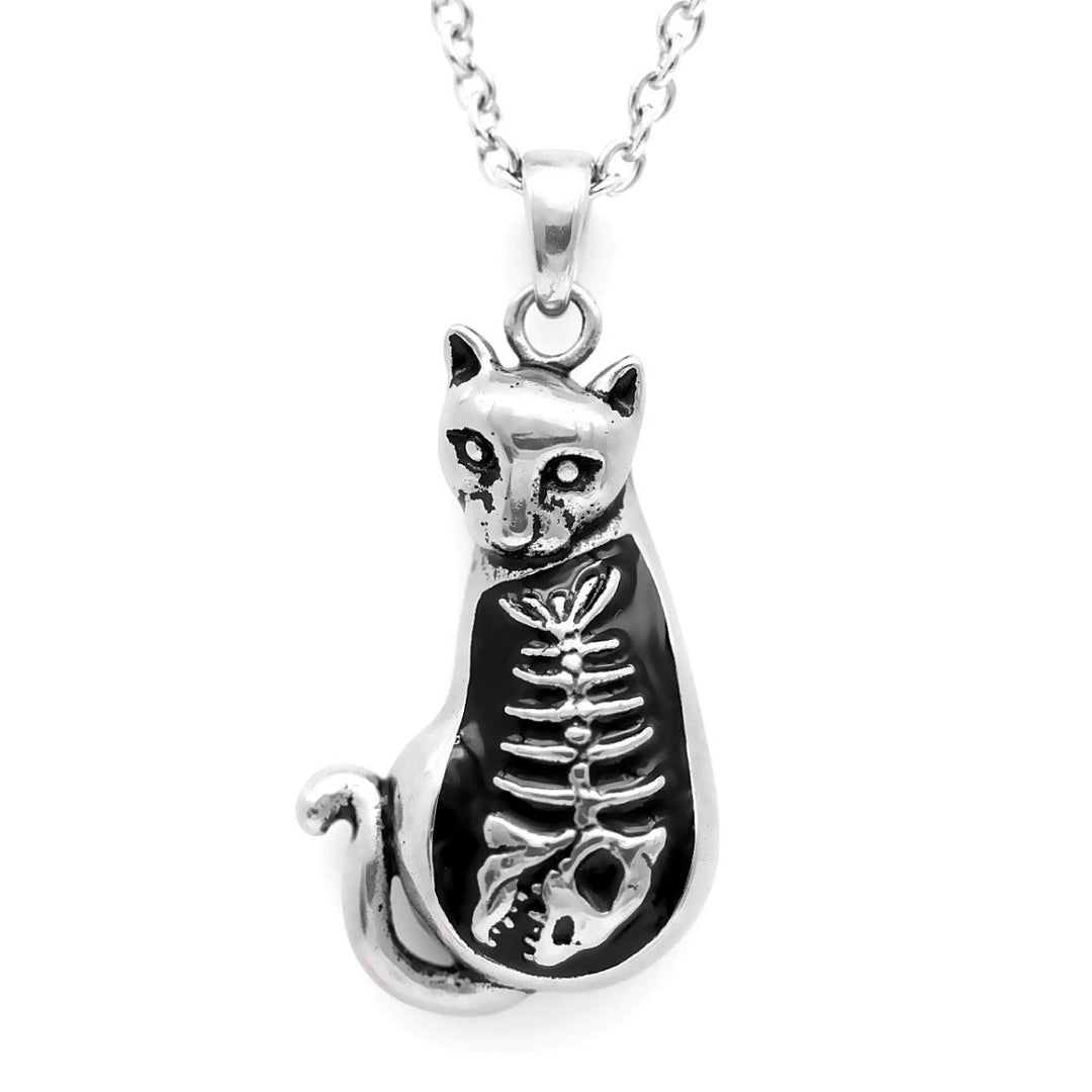 Cat Necklace Full Tummy Kitty Fish Bone - Brand My Case