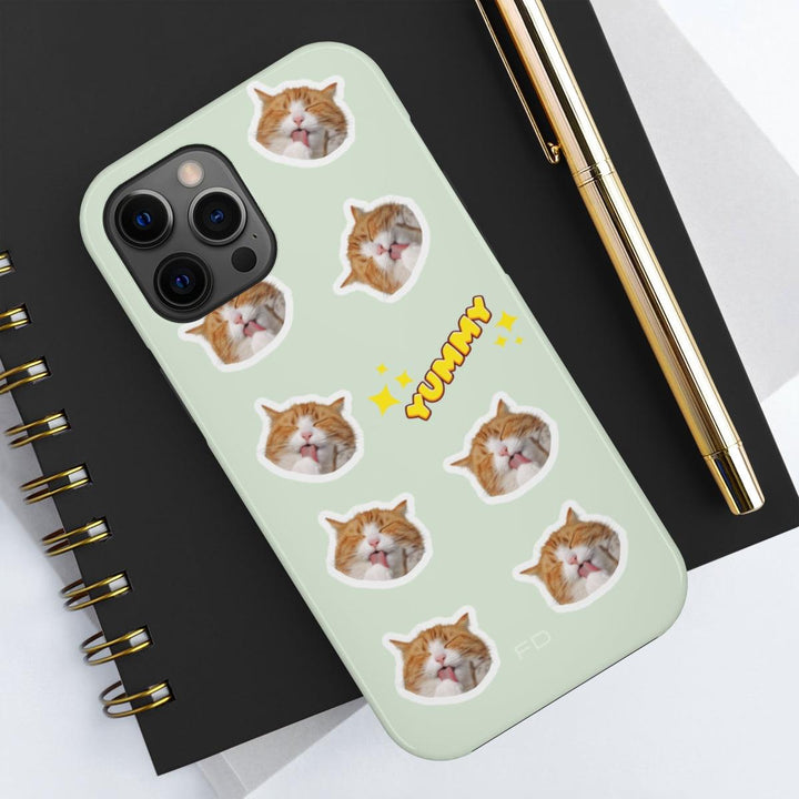 Cat Yummy Tough Case for iPhone with Wireless Charging - Brand My Case