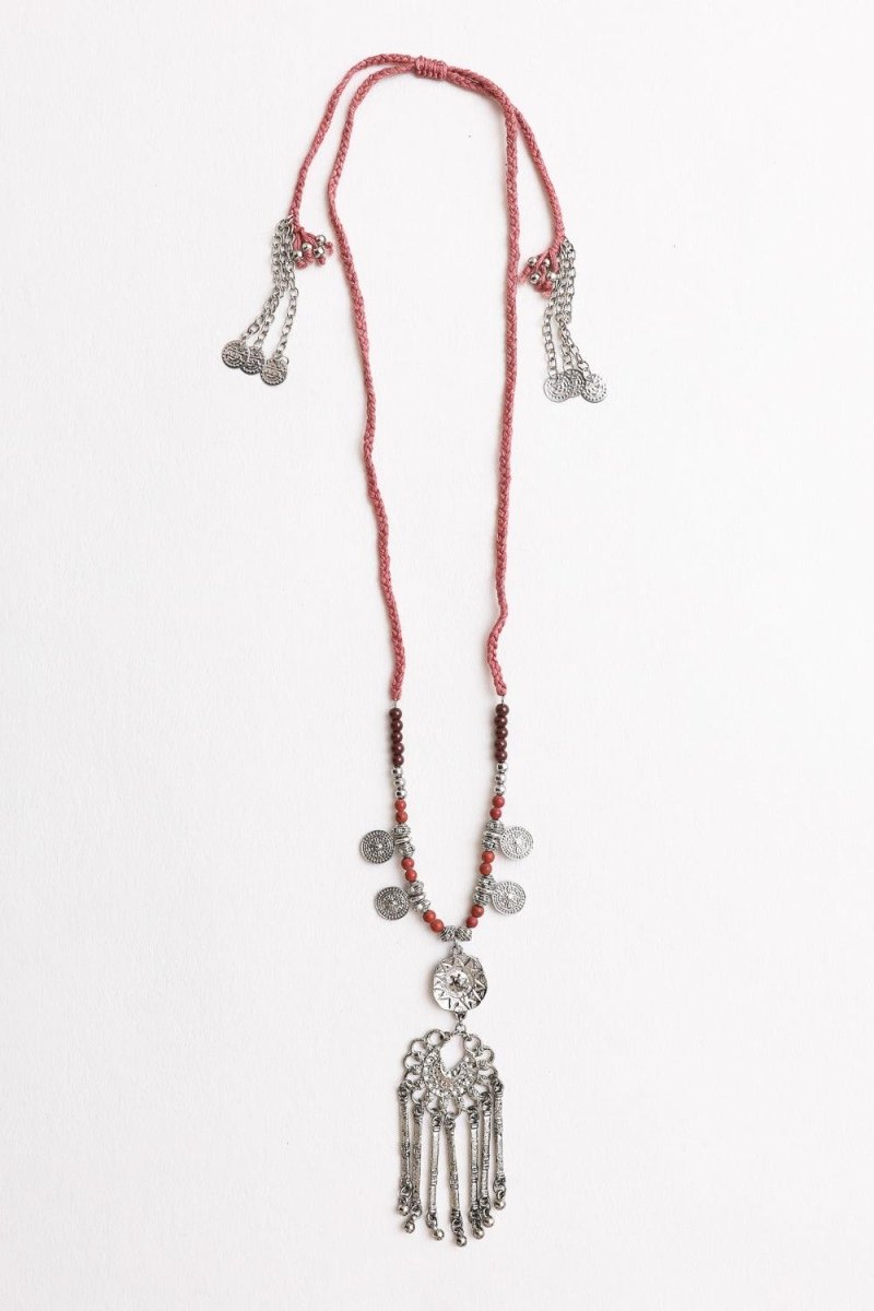 Charm Medallion with Back Lariat Necklace - Brand My Case