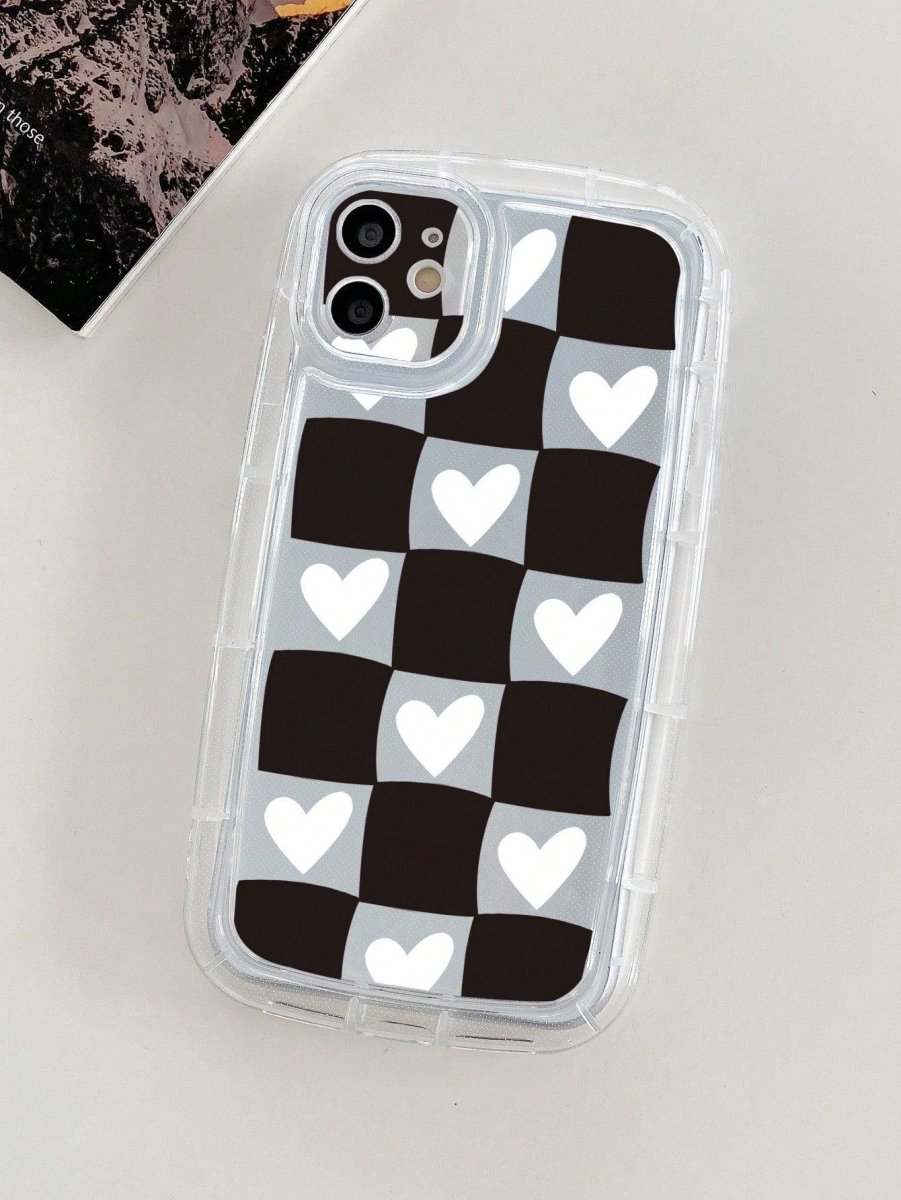 Checker Heart Anti fall Phone Case - Brand My Case