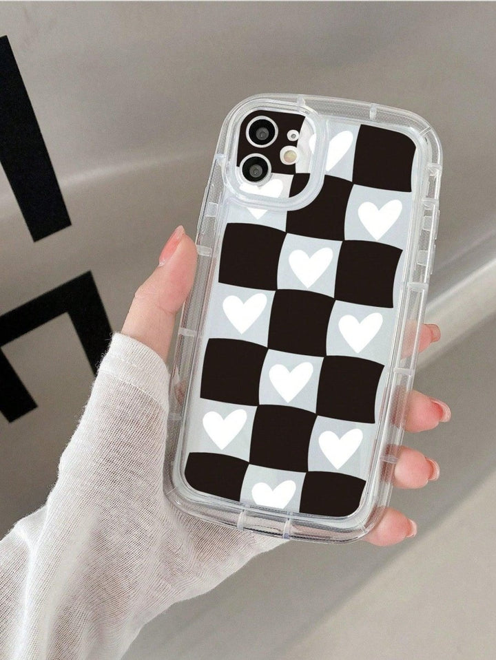 Checker Heart Anti fall Phone Case - Brand My Case