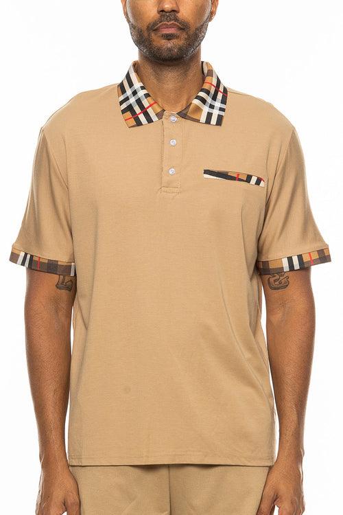 Checkered Detail Polo - Brand My Case