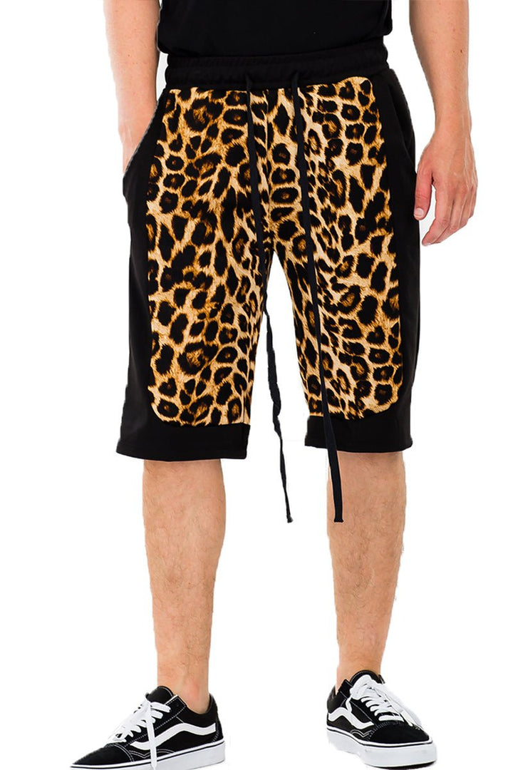 Shorts mit Geparden-Blockmuster