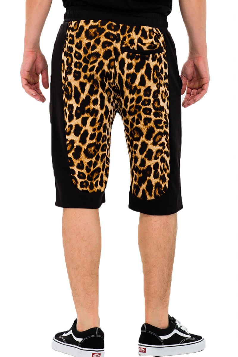 Shorts mit Geparden-Blockmuster