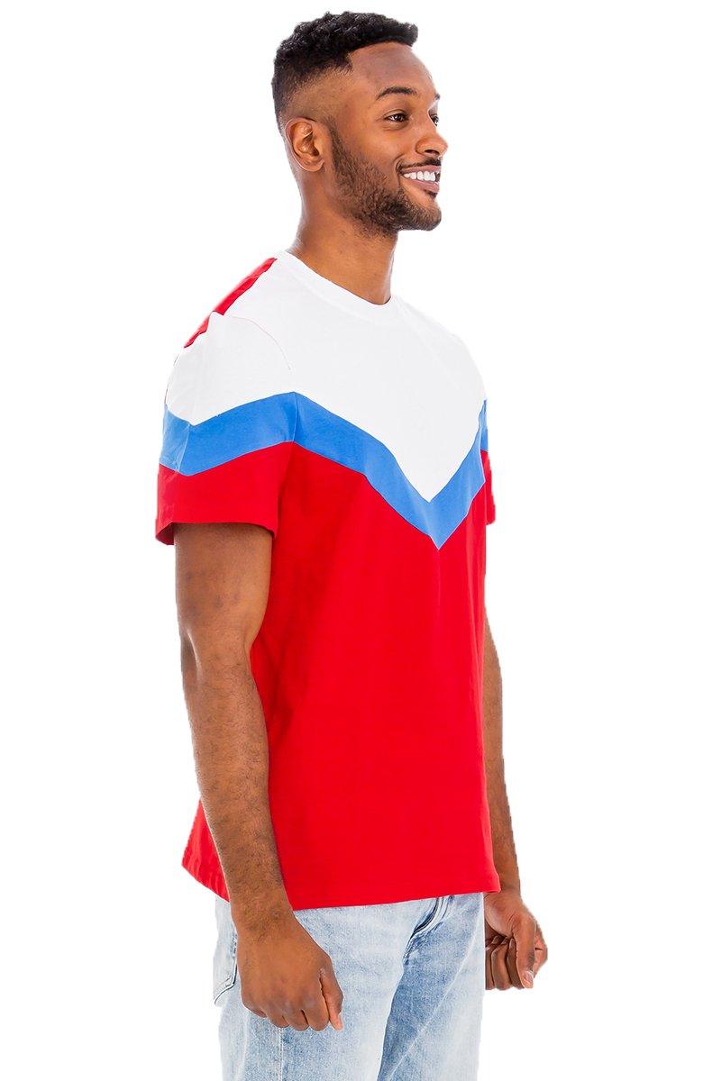 CHEVRON COLORBLOCK TSHIRT - Brand My Case