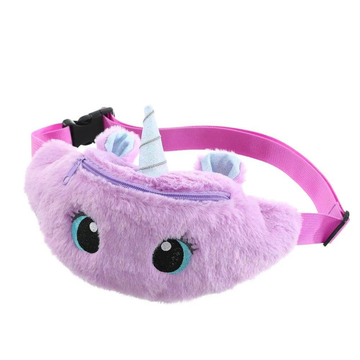 Children's Fanny Pack Cute Unicorn Plush Toys Belt Gradient Color Chest Bag Cartoon Coin Purse Travel Chest Bag Girls Waist Bag - Brand My Case