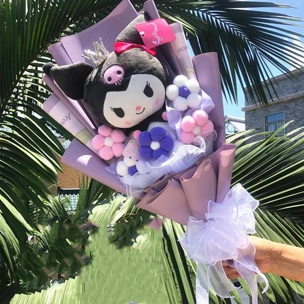 Christmas Gifts Cartoon Sanrio Plush Bouquet My Melody Kuromi Cinnamoroll Kt Cat Plush Doll Toy Valentine Graduation Gifts - Brand My Case