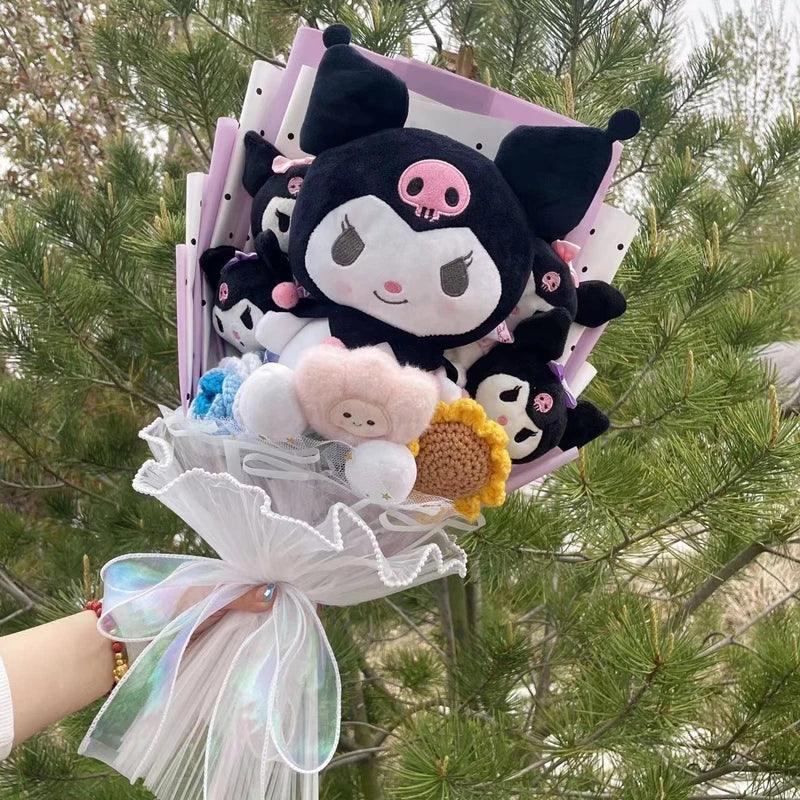 Christmas Gifts Cartoon Sanrio Plush Bouquet My Melody Kuromi Cinnamoroll Kt Cat Plush Doll Toy Valentine Graduation Gifts - Brand My Case