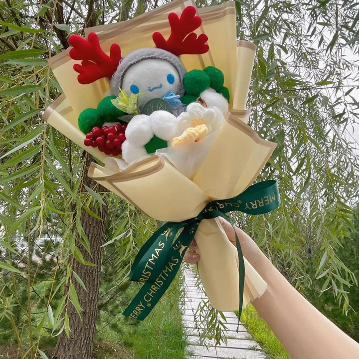 Christmas Gifts Cartoon Sanrio Plush Bouquet My Melody Kuromi Cinnamoroll Kt Cat Plush Doll Toy Valentine Graduation Gifts - Brand My Case