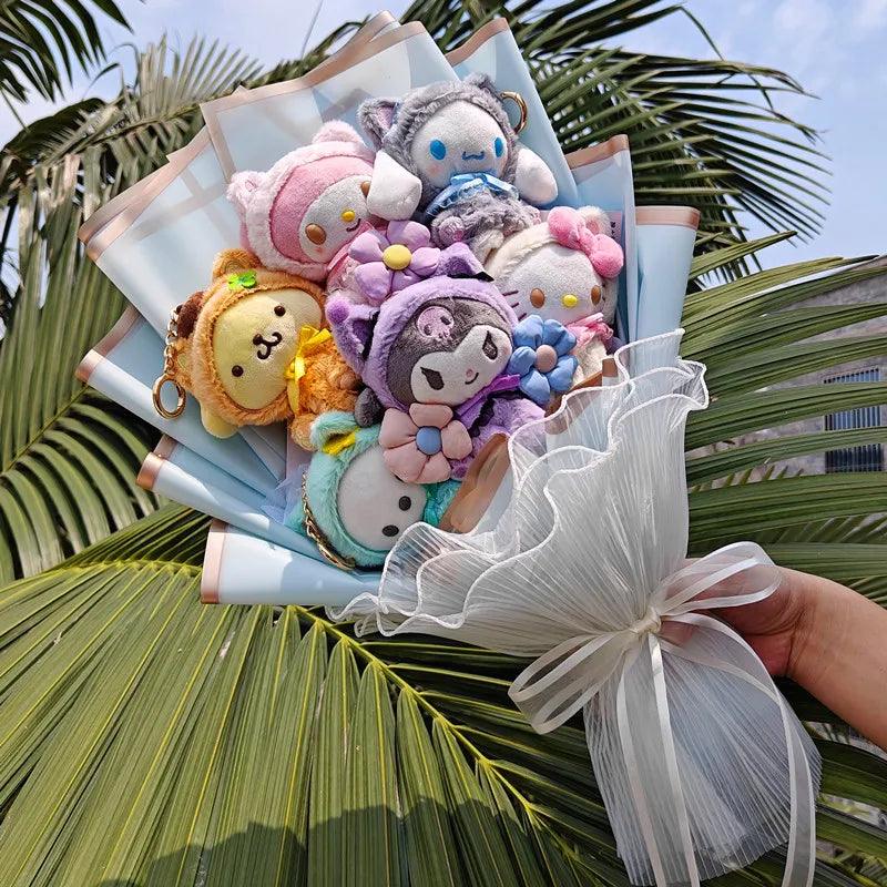 Christmas Gifts Cartoon Sanrio Plush Bouquet My Melody Kuromi Cinnamoroll Kt Cat Plush Doll Toy Valentine Graduation Gifts - Brand My Case