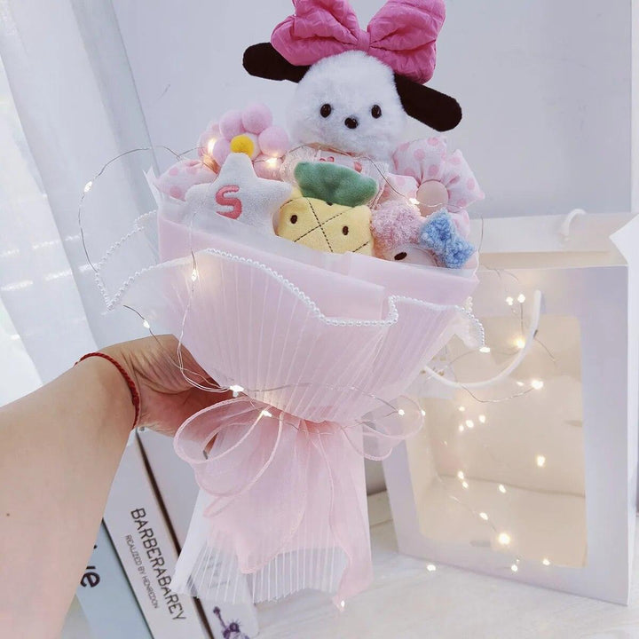Christmas Gifts Sanrio Plush Cartoon Bouquet My Melody Kuromi Cinnamoroll Kt Cat Plush Doll Toy Valentine Graduation Gifts - Brand My Case