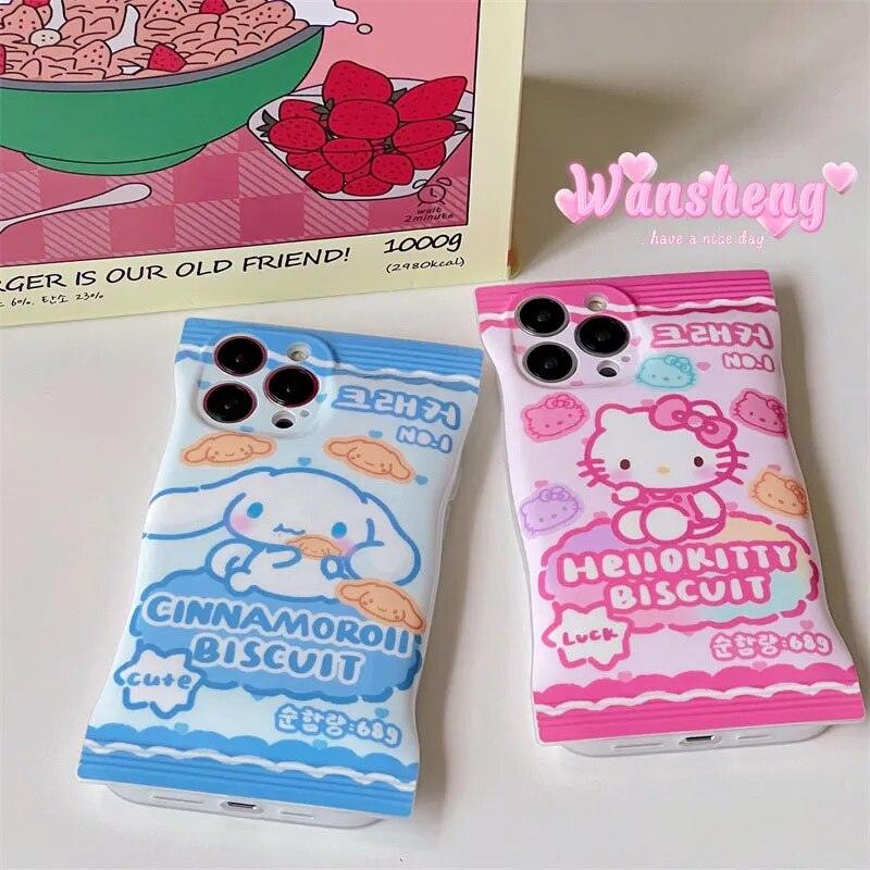 Cinnamoroll Hello Kitty Sanrio Plush Kawaii Cartoon Cute Chips Candy Bag Phone Case Anime Plush Toys for Girls Birthday Gift - Brand My Case