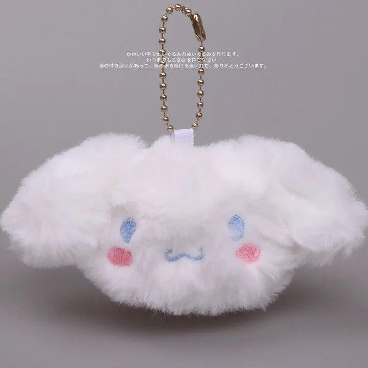 Cinnamoroll Kuromi Plush Doll Keychain Sanrio Anime HelloKitty Melody Kawaii Girl Heart Plush School Bag Keychain Halloween Gift - Brand My Case