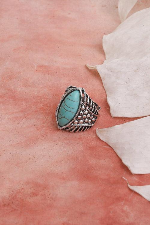 Classic Marquise Turquoise Ring - Brand My Case