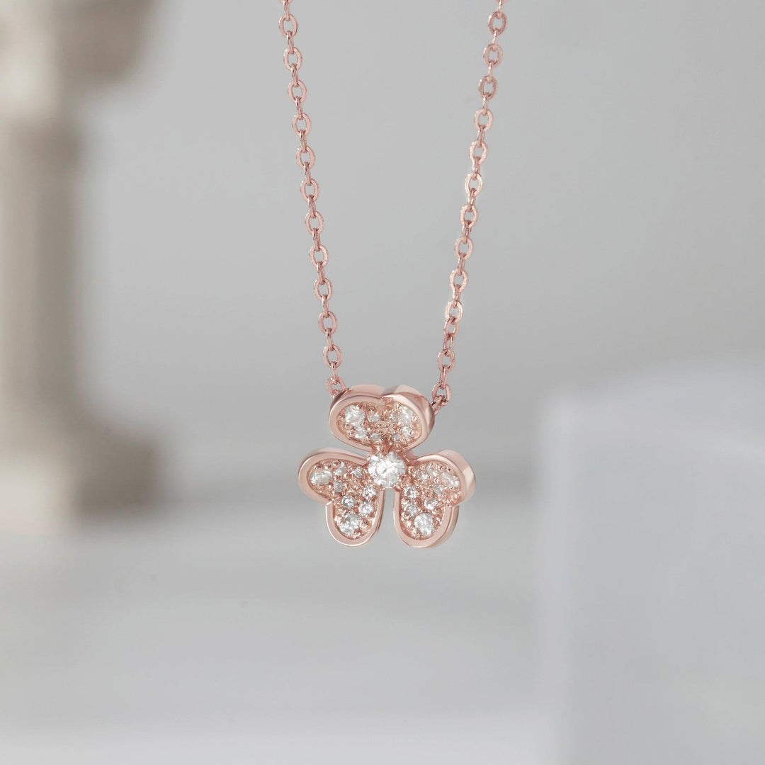 Clover Necklace, Three Leaf Clover Necklace, Silver Necklace For Her - Brand My Case