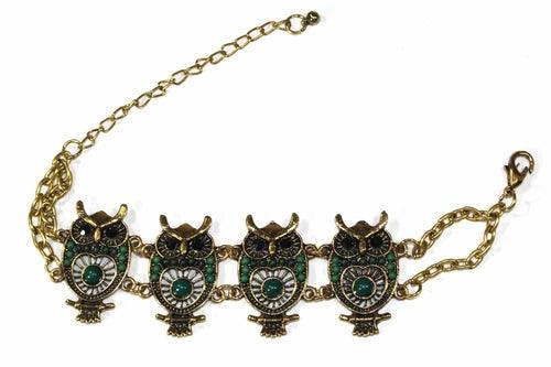 Colorful Bead Drop Perched Owl Bracelet - Brand My Case