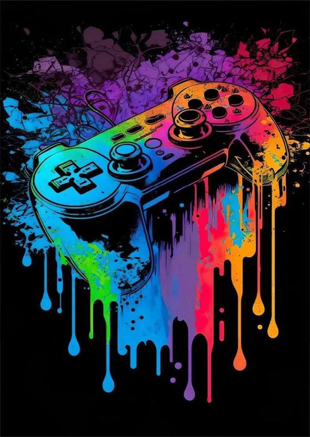 Colorful Gamer Controller Premium Poster - Brand My Case