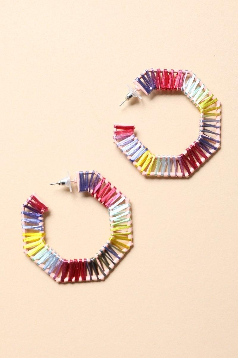 Colorful Raffia Earrings - Brand My Case