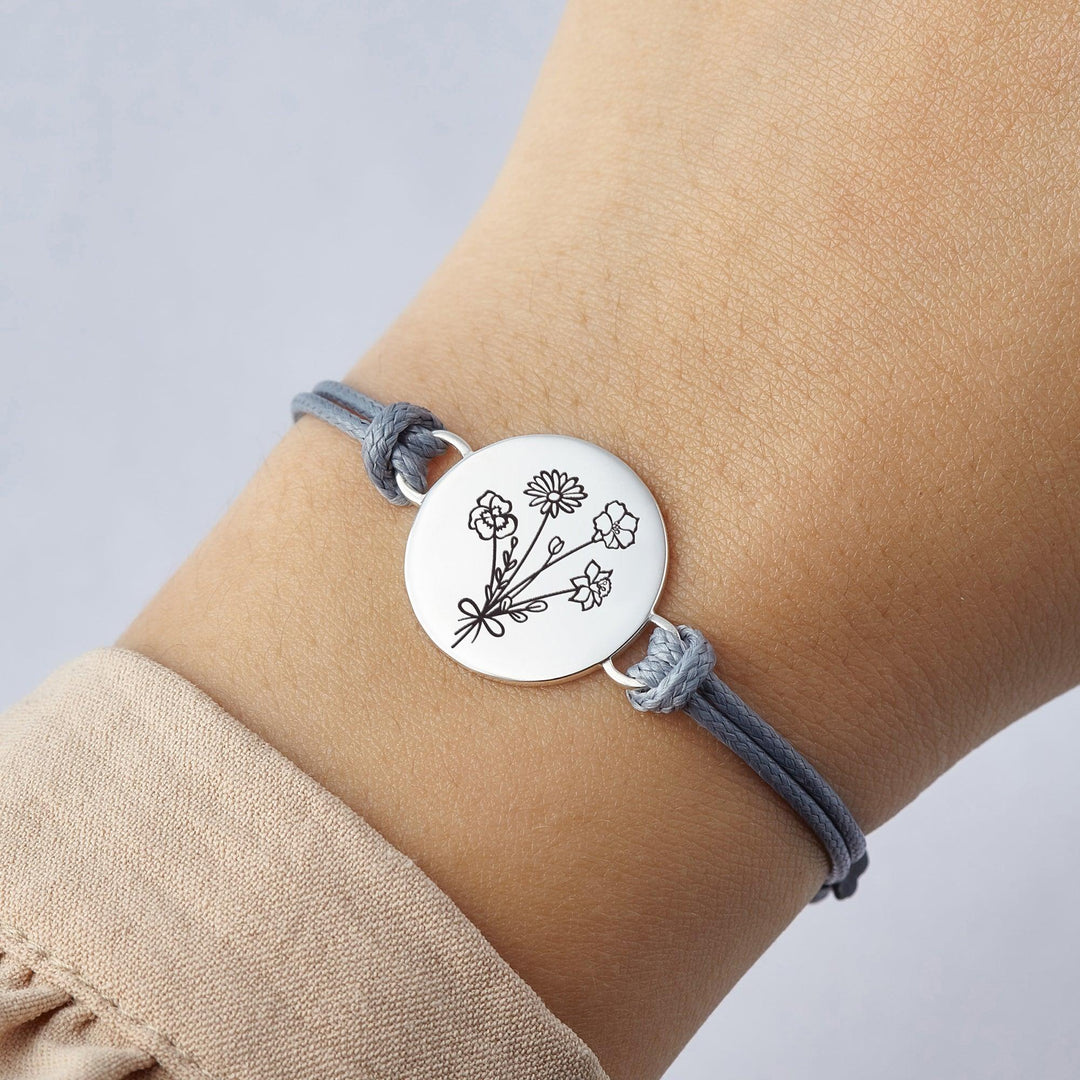 Combined Birth Month Flower Bracelet, Birthflower Gift,Mother Bracelet - Brand My Case