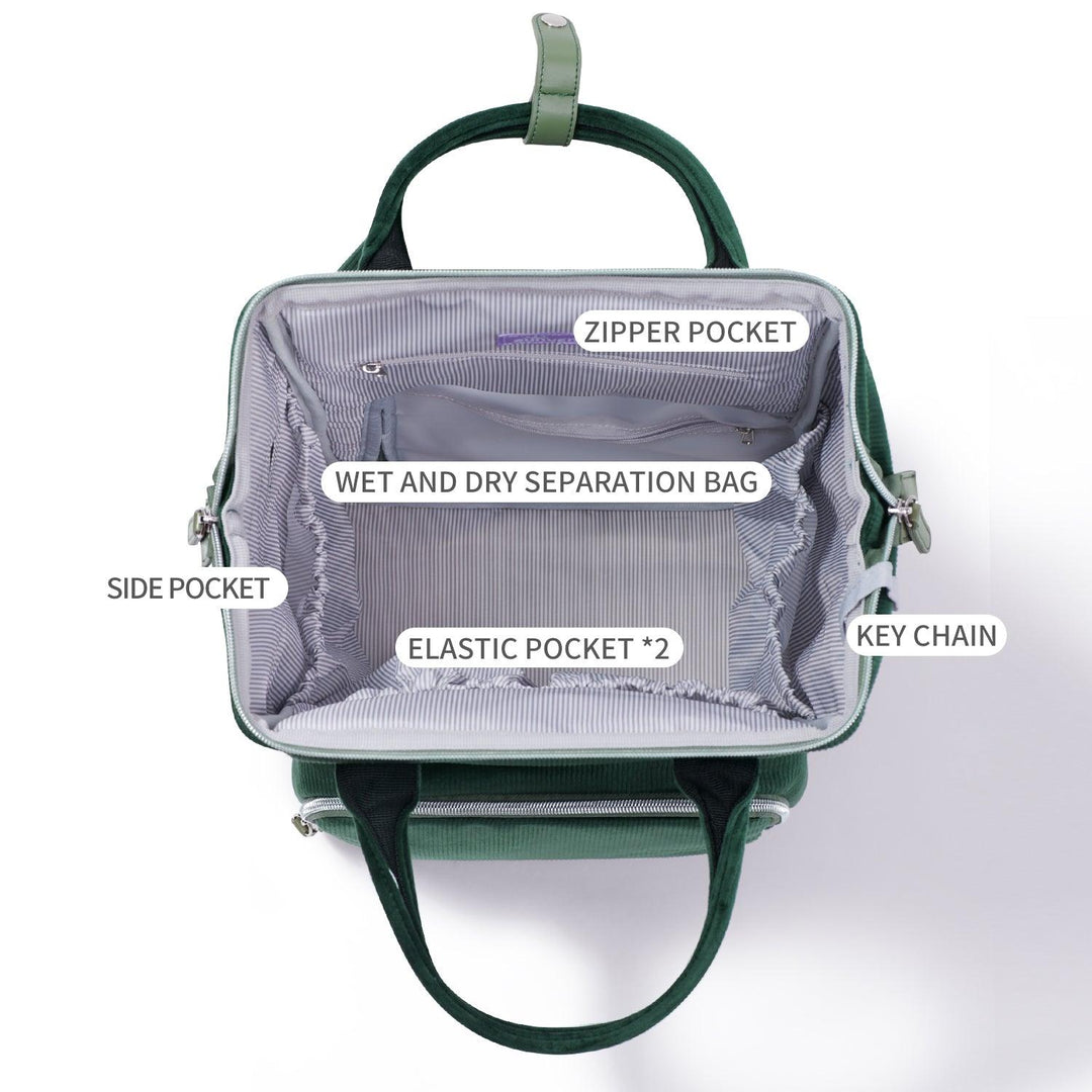 Corduroy Diaper Backpack - Brand My Case