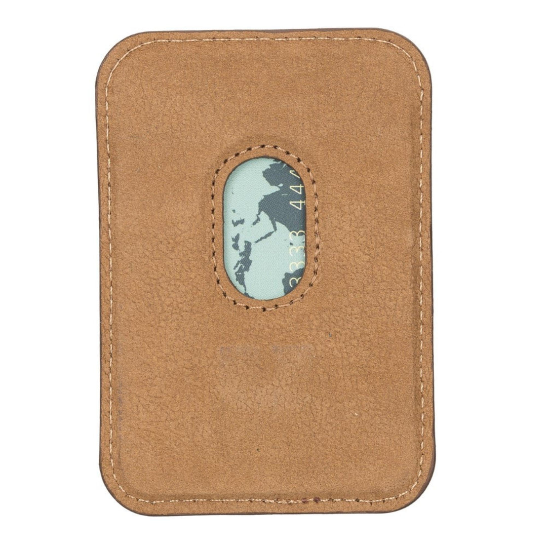 Cortland Full-Grain Leather Card Holder Wallet with Magnet - Brand My Case